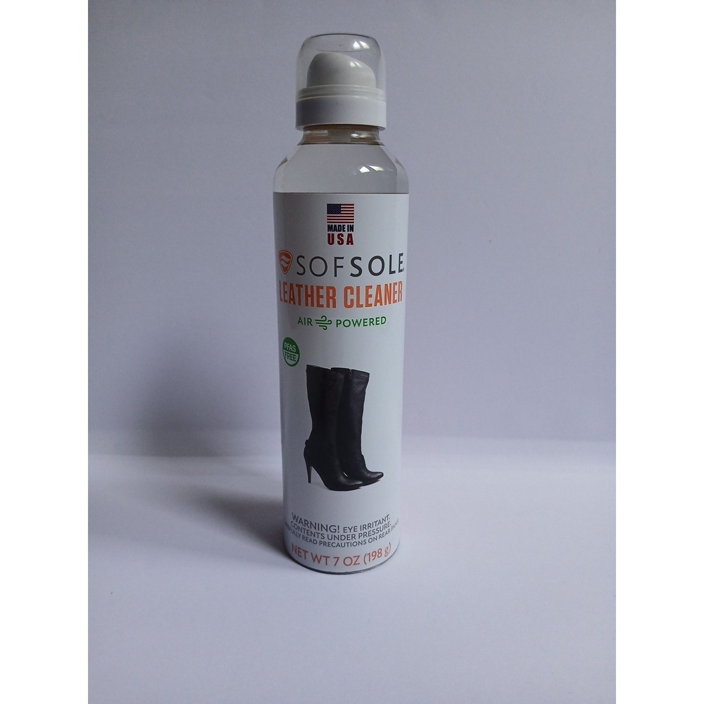 Sof Sole Leather Cleaner Air Powered Spray 7 oz PFAS Free for Shoes Boots Bags